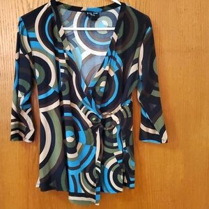 Vintage Faux Wrap Top from D.F.A New York Small Petite